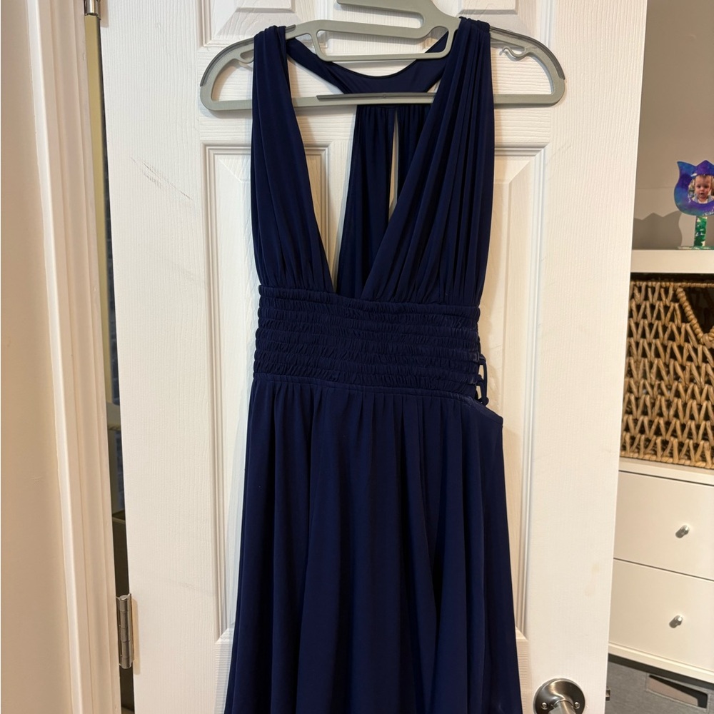 Express Navy Midi Dress